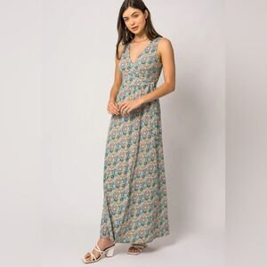 GILLI Paisley Sleeveless Wrap Self Tie Maxi Dress Floral Maxi Size S